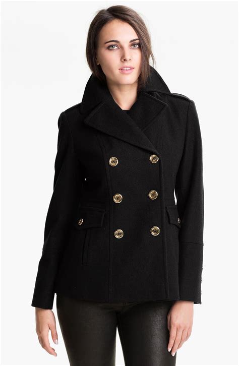 michael kors double breasted peacoat